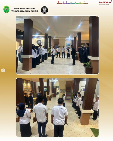 1734. Dokumentasi Apel Senin Pagi PA Sampit Kelas IB, 19 Oktober 2026